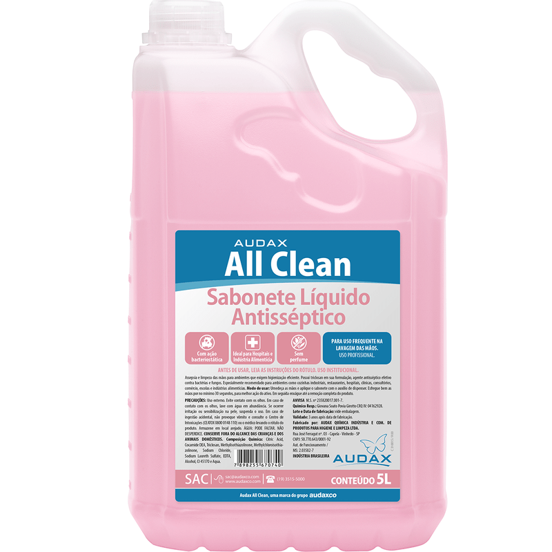 Sabonete líquido Antisséptico - 5L All Clean